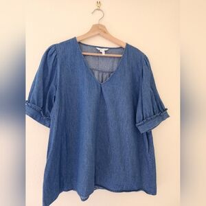 Draper James Denim Blouse